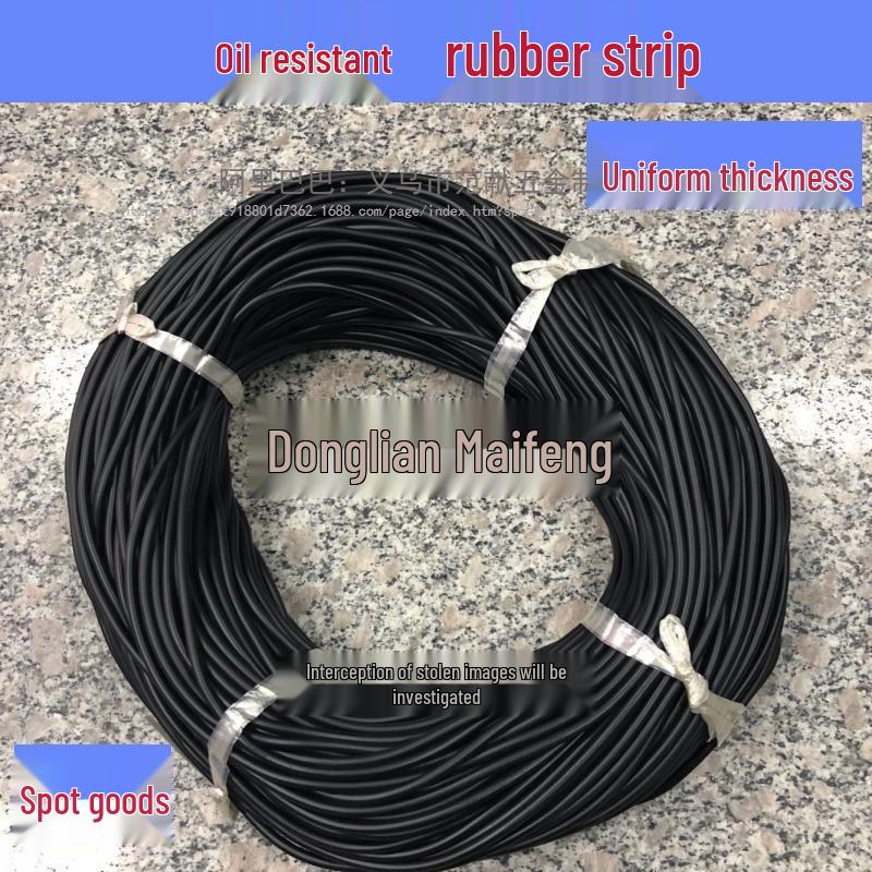 

Oil-Resistant Solid Round Rubber Sealing Strip (Sizes: 0.5-30) 1MM*1M