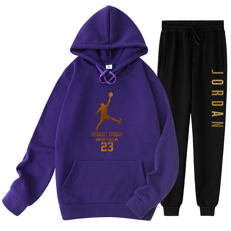 Fashion Hoodie Set Brand Print 