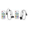 Télécommande RF 5V Alimentée par Batterie 2.4G RGB LED Strip Télécommande 17 Touches Accessoires 3 Broches vers SATA 4 Broches pour Boîtier PC