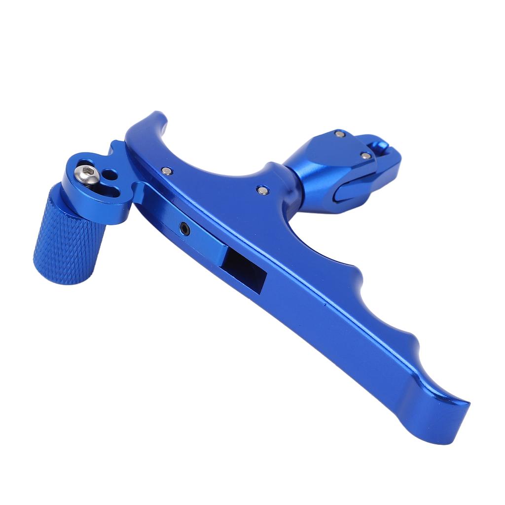 Compound Bow Release Aid Portable 360 degrees  Rotatable Aluminum Alloy Thumb Archery Release Aids Blue