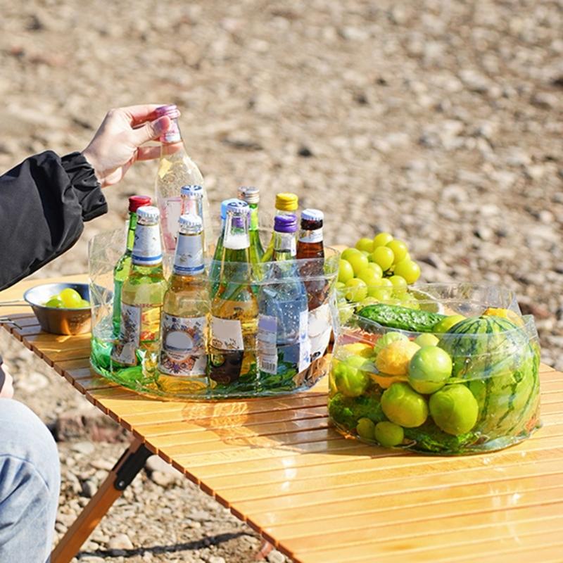 Light Weight Bucket Water Container Portable Clear Folding Bucket Basins for Outdoor Garden Camping Fishing Washing