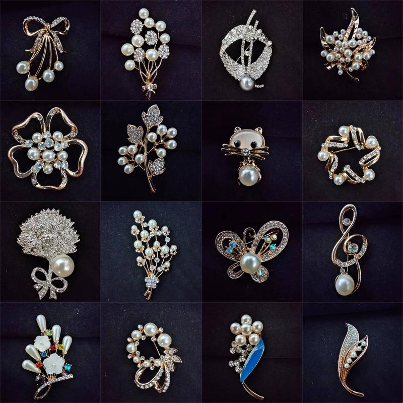 Hochwertige Luxus-Blumenperlenbrosche und Anstecknadel – kreatives, vielseitiges Accessoire