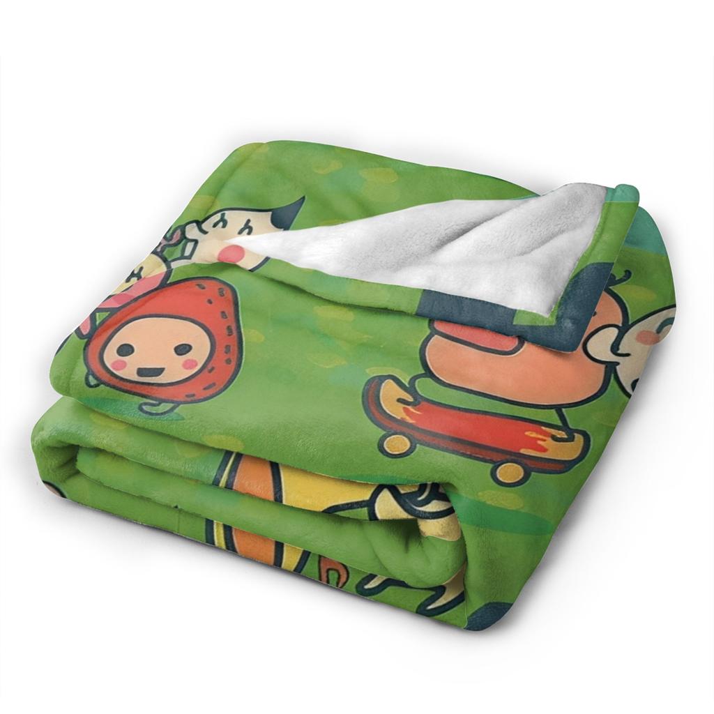 Tamagotchis Digital Pet Blankets Soft Warm Graphic Plush Throw Blanket Airplane Travel Flannel Bedspread Bed Cover