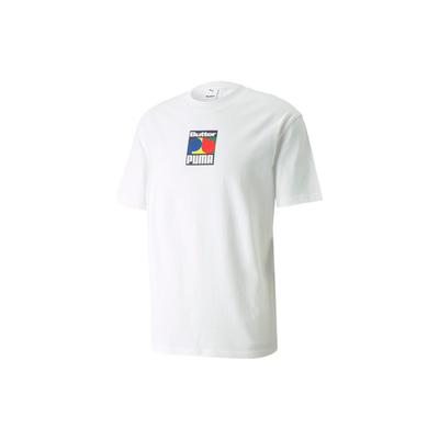 Puma X Butter Goods Letter Logo Print Round Neck Short Sleeve T-Shirt Men Tops White 534058-02