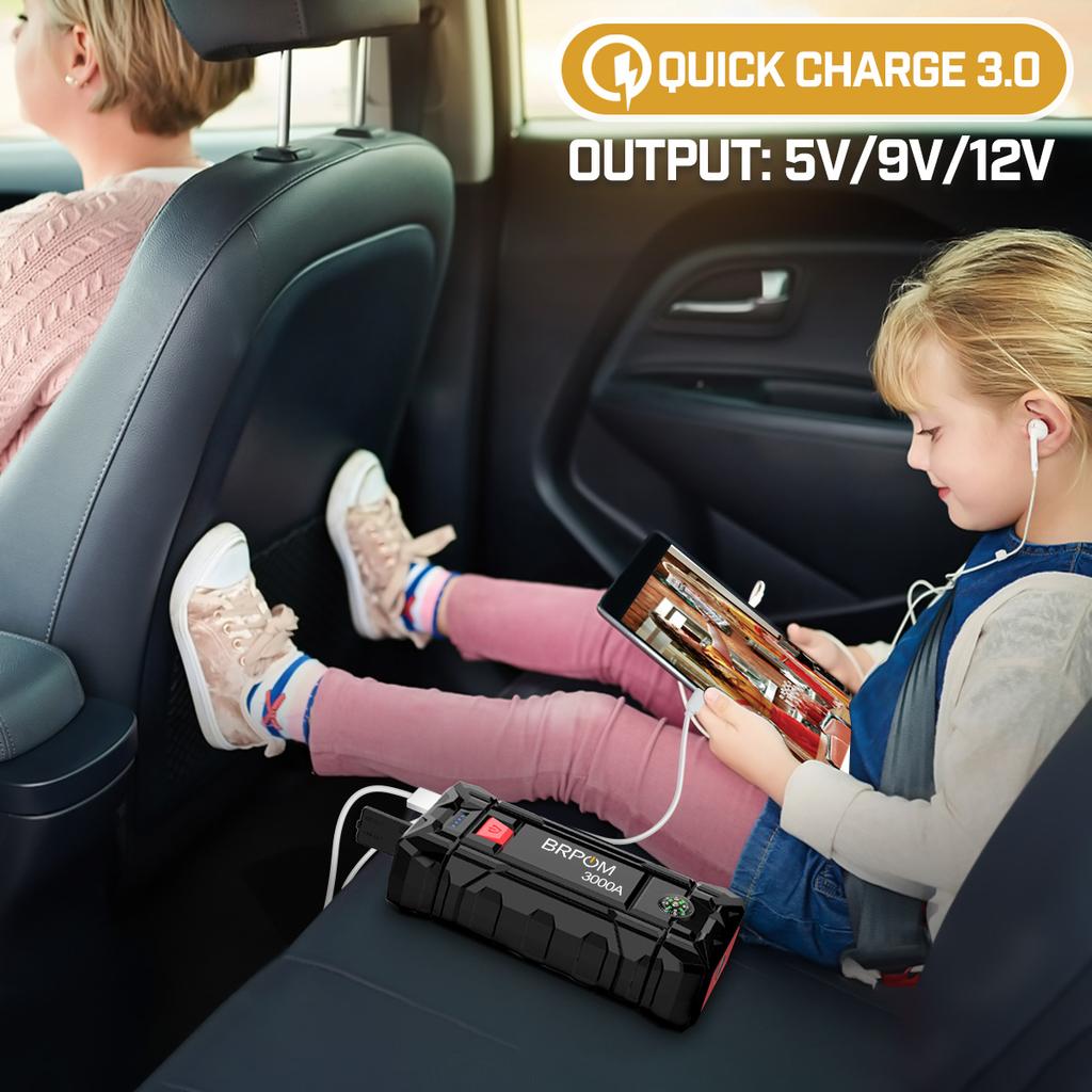 Portable Car Jump Starter Power Bank Car Booster Charger 12V Starting Device Petrol Diesel Car Emergency Booster