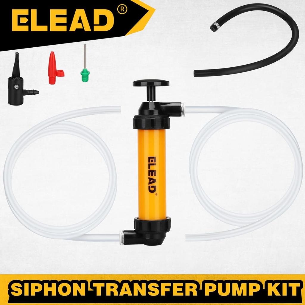 Gas Siphon Pump For Gasoline, Multi-Use Fluid Transfer Pump, Oil Liquid Siphon Pumps, Fuel Siphon Tool, Multifunction Hand Inflation Pumps With