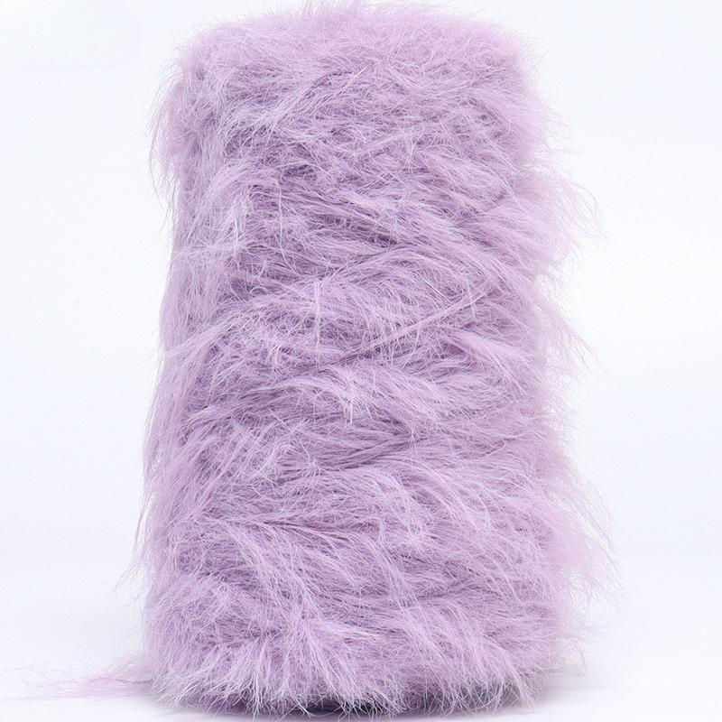 8cm Faux Mink Long Fur Hand Knitting Yarn DIY 500g Solid Color Soft Skin-Friendly Handmade Knitted Shawls Scarf Hat Yarn