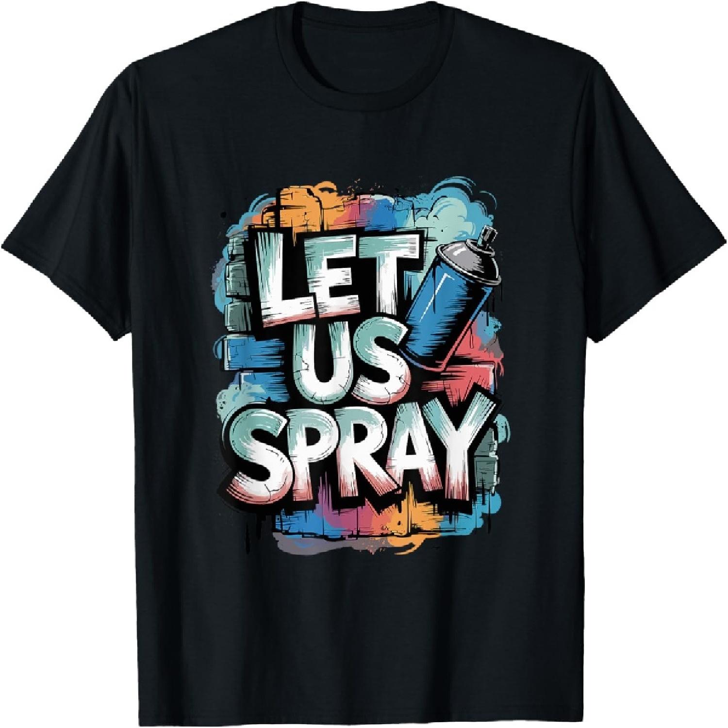Let Us Spray Graffiti Urban Art T-Shirt XXXXXL разноцветный