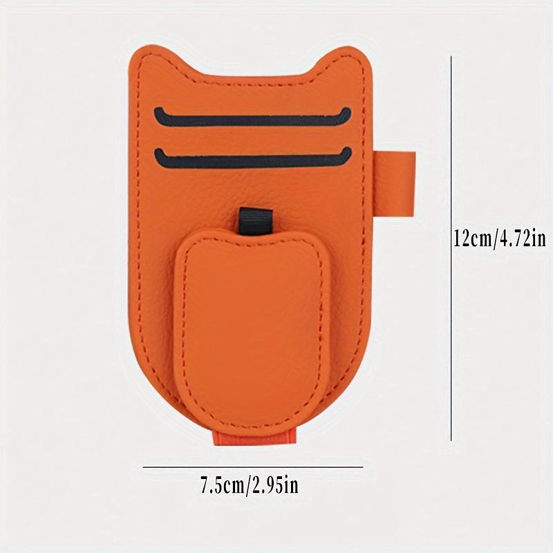 Premium Microfiber Leather Car Visor Organizer - Universal Fit, Multifunctional Clip for Glasses,Compact Space-Saving Design