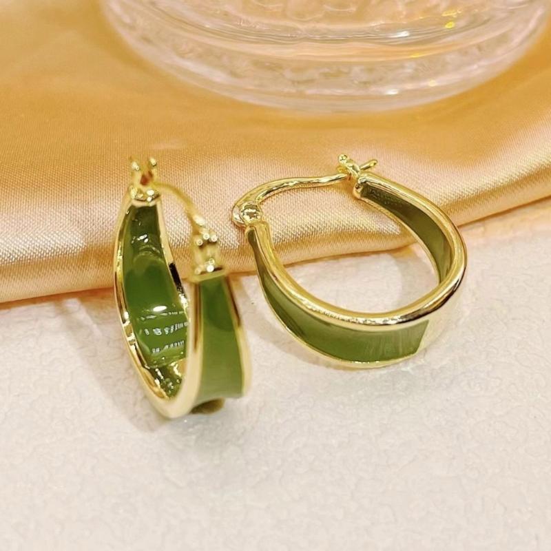 Elegant Irregular Metal Dripping Oil Hoop Earrings Unique Ear Cuff for Wedding Party Stylish Women Ear Accessories
