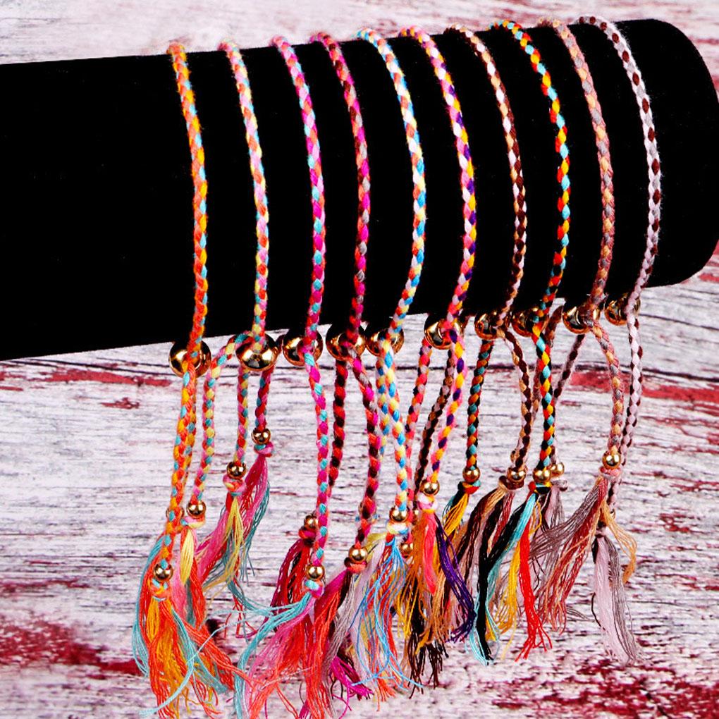 Braided Bracelet Fashion Decor Accessory Jewelry Accessories Adjustable Thread Bracelets with Fringe Decors Birthday Gift