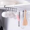 6-hook Cabinet Nail Free Metal Hook Kitchen Cup And Kitchenware Storage Hook Rack Household Wardrobe Underwear Storage Rack