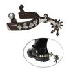 Western Horse Horsemanship Spurs Solid Metal Antique Styles Spurs Decorative German Silver Plated Bronze Spurs