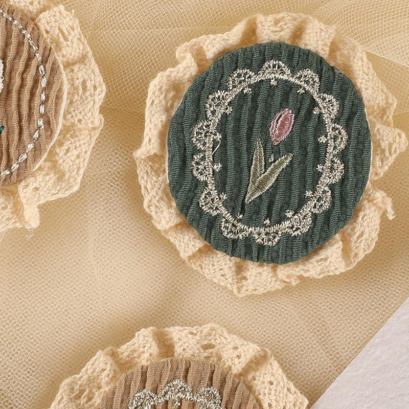 Computer Embroidery Label Clothing Accessories No Adhesive Accessories Patch Stickers Lace Flower Badge Label Embroidery Cloth Label Cloth Sticker
