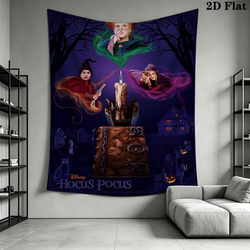 Hocus Pocus 3 Hour Tapestry Wallmounted Background Cloth Soft Christmas Gift Atmospheric Background Cloth