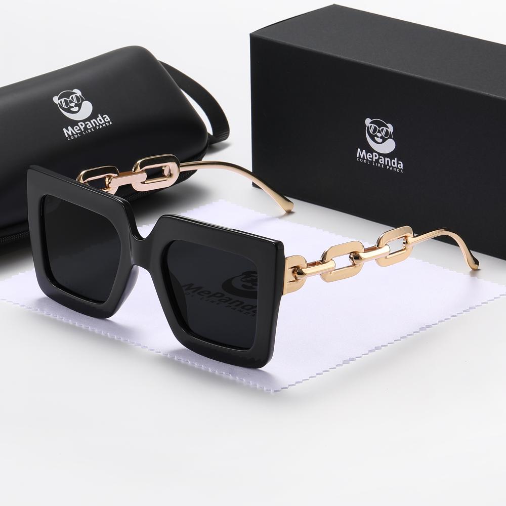 

MePanda Unisex3 Модные солнцезащитные очки в большой оправе в стиле ретро, ​​UV400 чёрный