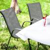 Metal garden chair, terrace, balcony armchair, terrace, balcony, gray, 4 pcs.