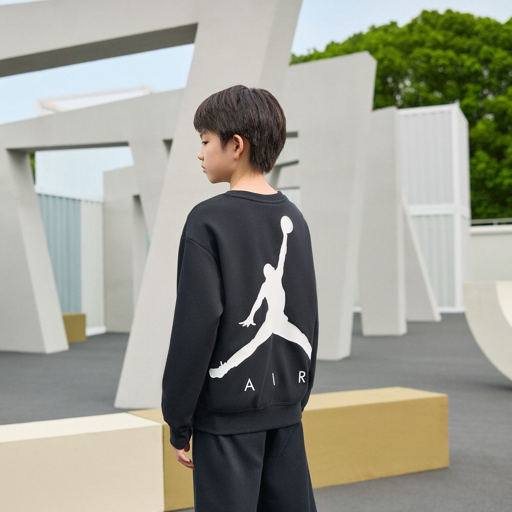 Jordan Sweatshirt Air Black Kids L