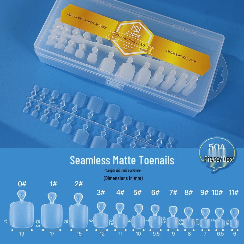 540 Ultra-Thin Transparent Half-Cover False Nail Tips - Seamless, No Carving Required