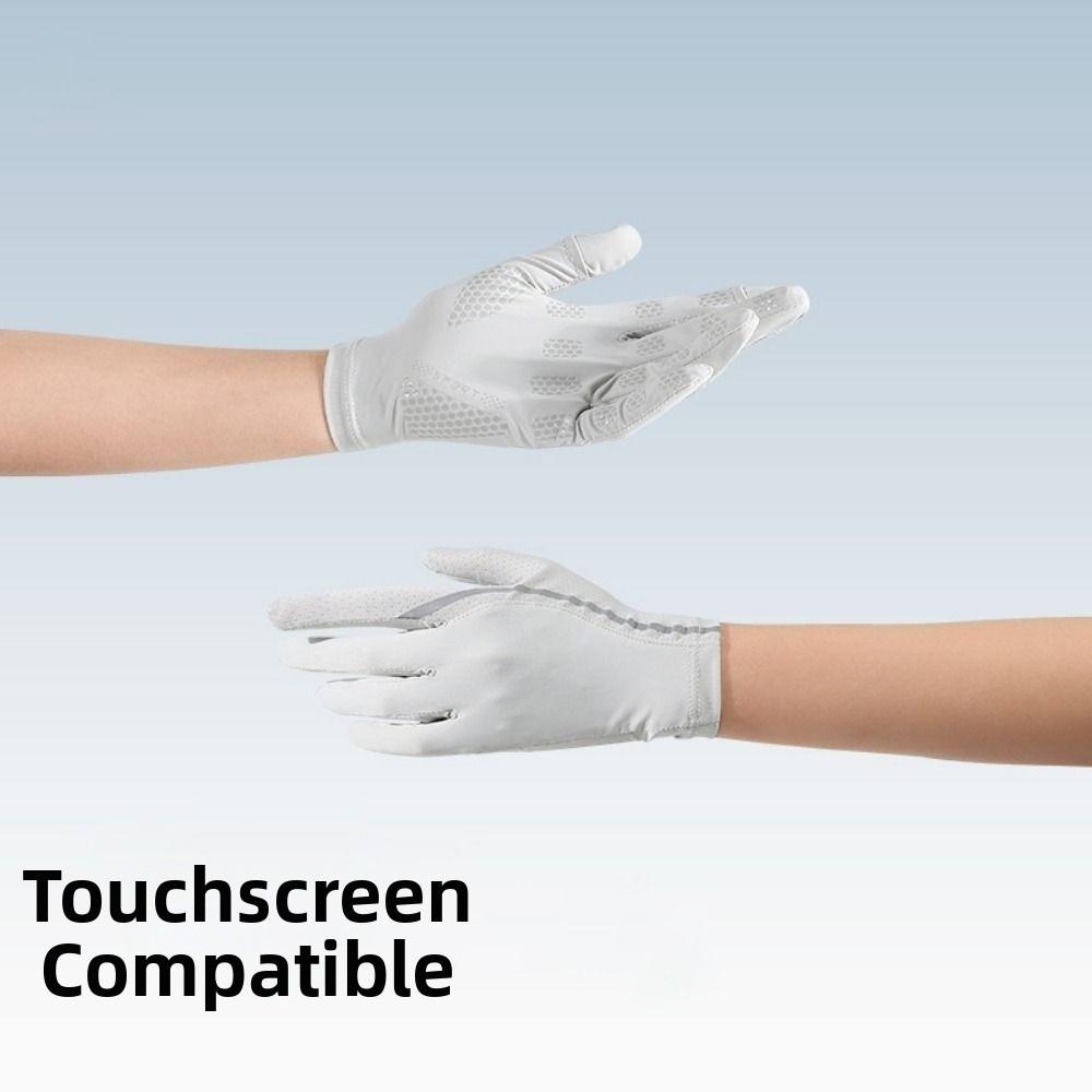 Non-Slip Sun Protection Gloves Waterproof Reflective Ice Silk Riding Gloves Lightweight highly Elastic Summer Driving Mittens