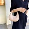 Shoulder Bags For Women Solid Color Trendy Simple Cute Tote Handbag With Zipper Closure