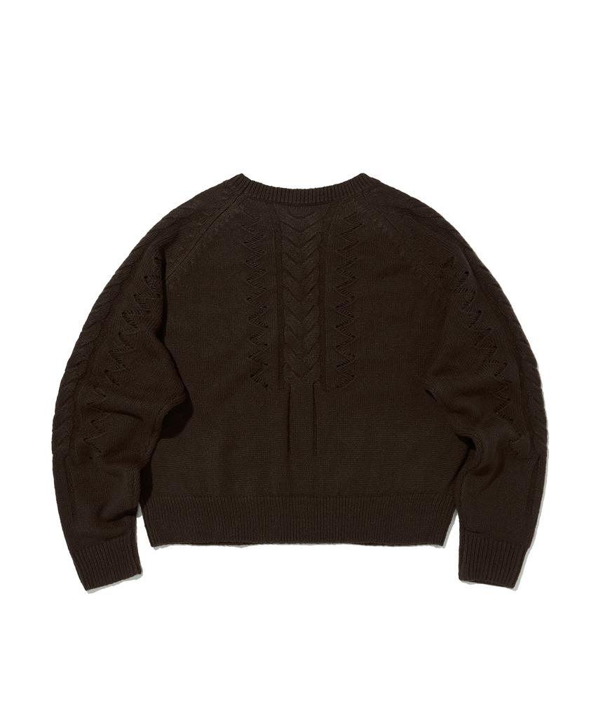 Seuweideu Damaged Cable Knit [Brown]