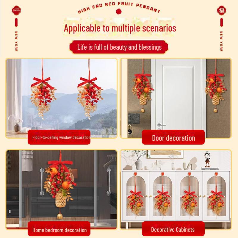 Fortune Fruit Pendant: Snake Year Spring Festival Decoration for Living Room