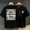 Summer Fashion Heavyweight Men's English Letter 100% Cotton Bear Print Round Neck High Quality Casual Fitness T-shirt