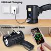BERCOL Rechargeable Spotlight,2000000 LM Super Bright Handheld Spot Light LED Flashlight High Powered Spotlight Large Searchlight Outdoor with Solar