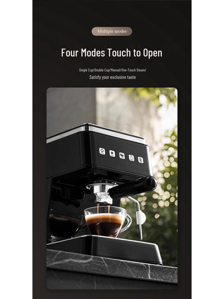Coffelady Touchscreen Halbautomatische Espresso- & Americano-Kaffeemaschine mit Milchaufschäumer