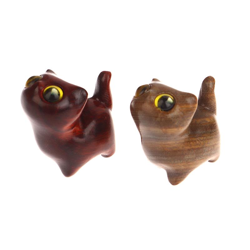 Büyüleyici Ahşap Yavru Kedi Figürini - Ev İçin El Yapımı Kedi Dekoru, Mükemmel Hediye Fikri Kedi Figürini Kedi Aksesuarları