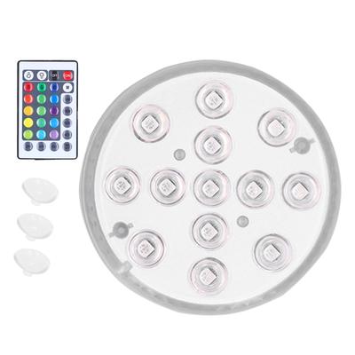 LED-Pool-Magnetlampe IP68 16 Farben RGB Unterwasserlicht mit 28?Saugnapf für Schlüsselfernbedienung