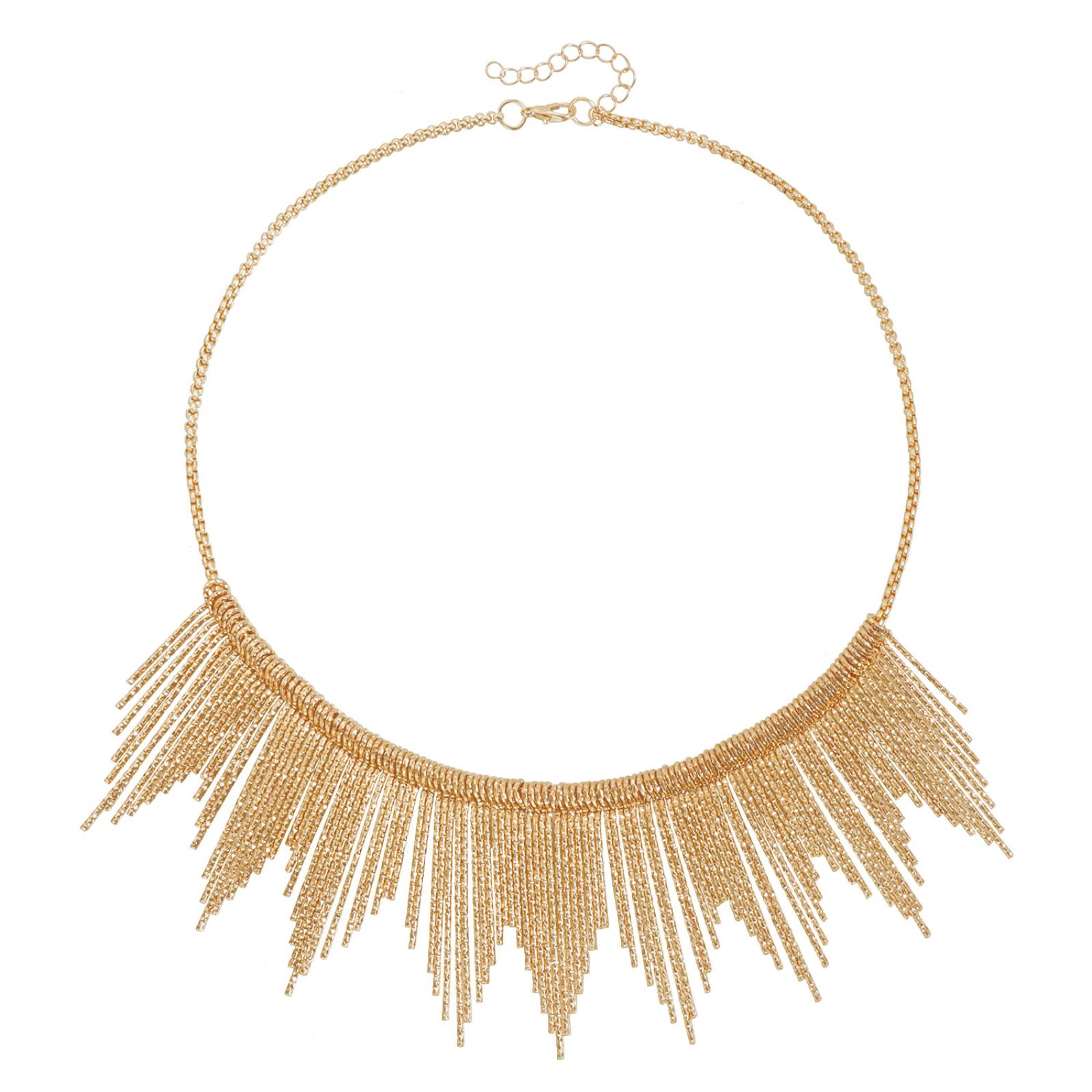 Текстура легкой роскоши, короткая кисточка - Сексуальное блестящее ожерелье, подвеска на шею One Size