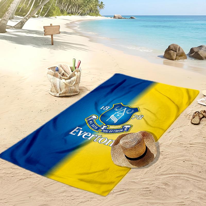 Everton Football Print Beach Towel, Large Soft Quick Dry Towel for Beach Camping Swimming