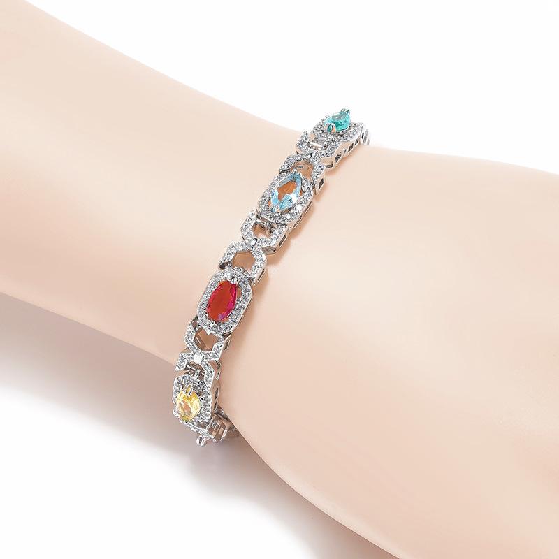Europe and The United States Explosions Colorful Bracelets Handmade Inlaid Zircon Bracelets Girls Advanced Sense of Jewelry.