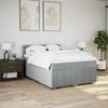 Vidaxl Letto Continentale Con Materasso, Grigio Chiaro 140X200 Cm, Tessuto