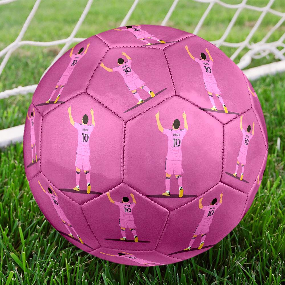 Messi Size 5 Football Machine Sewn Outdoor Training and Matches Perfect Gift for Sports Enthusiasts Birthday Christmas Party Gift