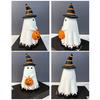 Halloween Ghost Statue Small White Ghost with Pumpkin Figurine Cute Ghost Resin Tabletop Ornament for Indoor Outdoor Halloween Decor