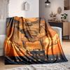1pc Iron Giant Robot Flannel Throw Blanket - Lightweight Soft Warm All-Season Blanket for Sofa, Bed, Travel, Camping  L1029134