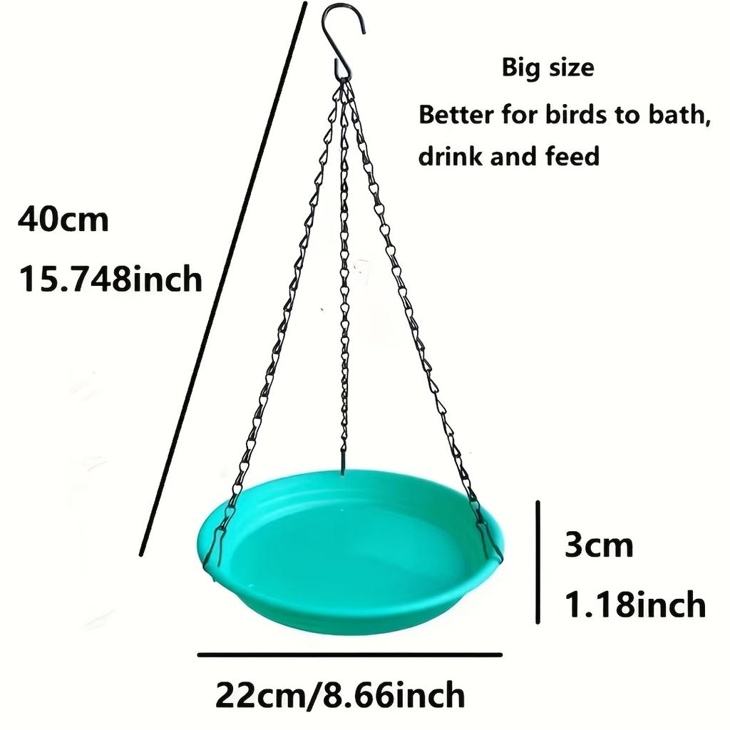 Dual-Purpose Outdoor Bird Feeder & Bird Bath, Hanging Water Dispenser for Garden & Courtyard, Ideal for Bird Watching & Feeding