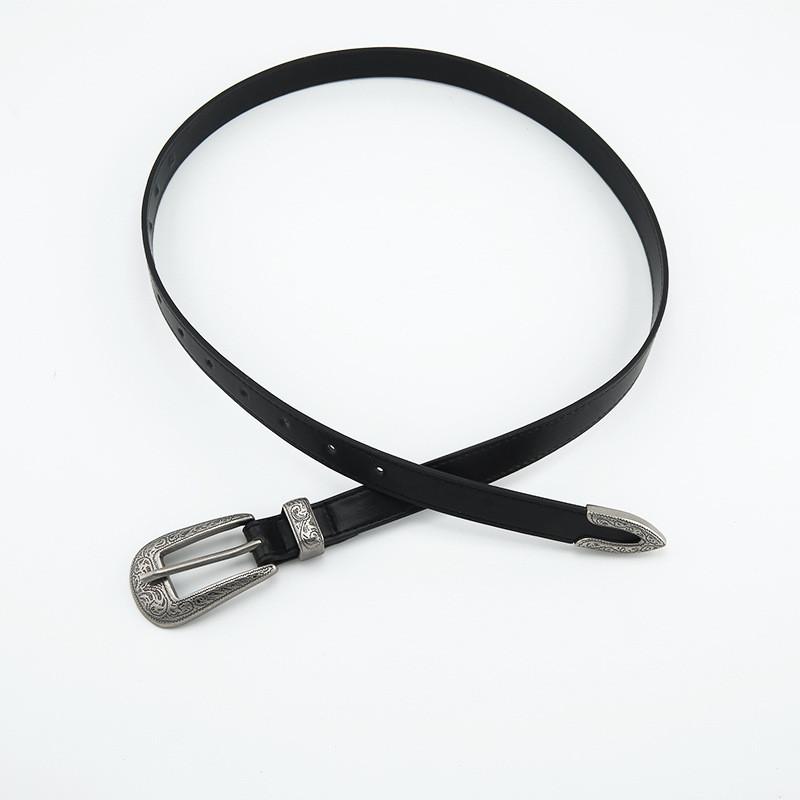 Belt Buckle Carved Womens Pin Buckle Accessories Black Casual And Simple