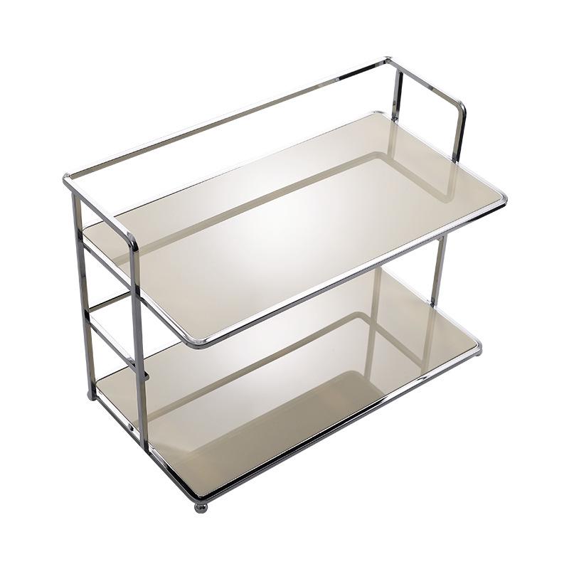 Iron Desktop Organizer: Mug, Cup, & Cosmetics Holder, Bathroom & Office Shelf