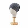 Women's 100% Pure Cashmere Knit Beanie Hat Chevron Pattern Warm Soft Cozy Winter Casual Cap Cold Weather Headwear Accessory