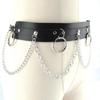 Faux Leather Metal Circle Chain Tassel Waist Belt Punk Gothic Body Accessories