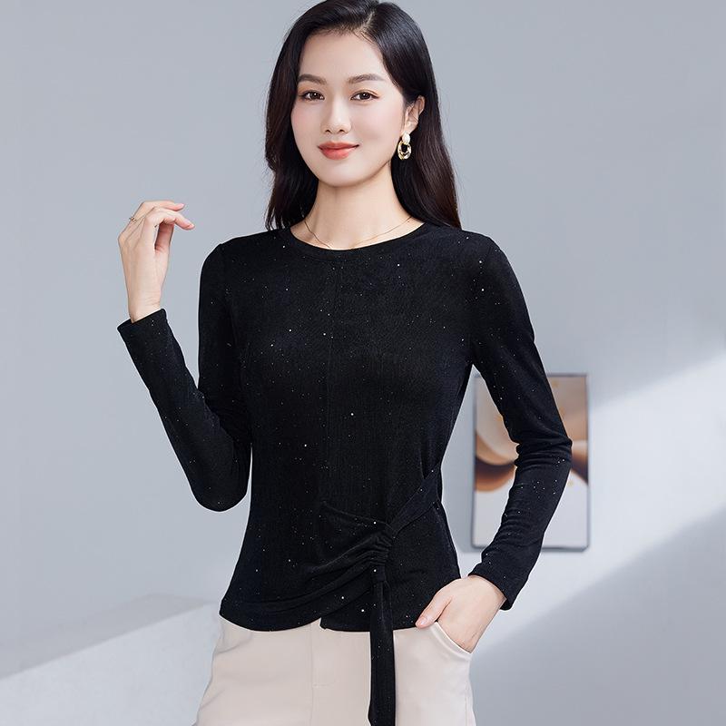 

2025 Fall/Winter Women s Slimming Stretch Blouse with Long Sleeves 4XL