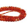 Red Beads Round Carnelian Natural Banded Agat Natural Stone Charm Beads For Jewelry Making DIY Bracelet Necklace 4 6 8 10 12 Mm