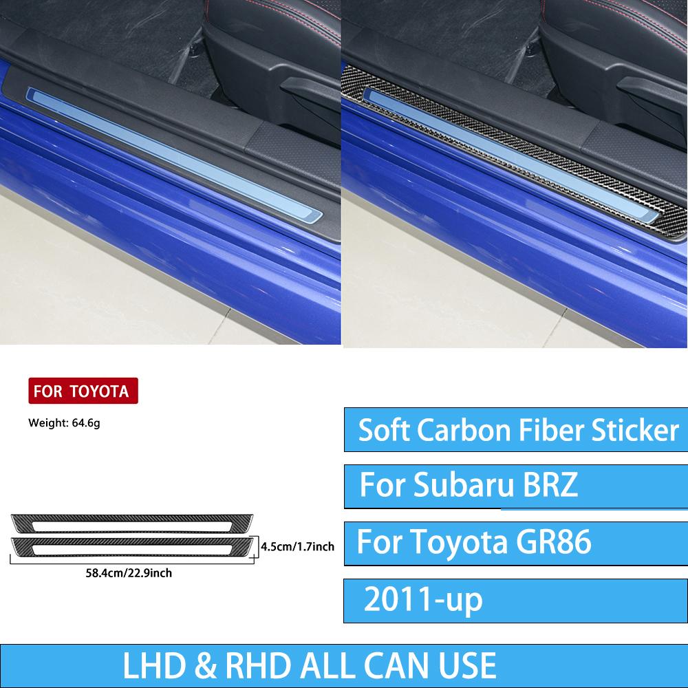 For Subaru BRZ/ For Toyota GR86 -up Carbon Fiber Decal Car Center Console Shift Panel Interior Decorative Stickers