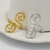 Fashion Metal Hollow Geometric Open Rings For Women Stainless Steel Gold Color Lines Spiral Adjustable Finger Ring Jewelry 2026