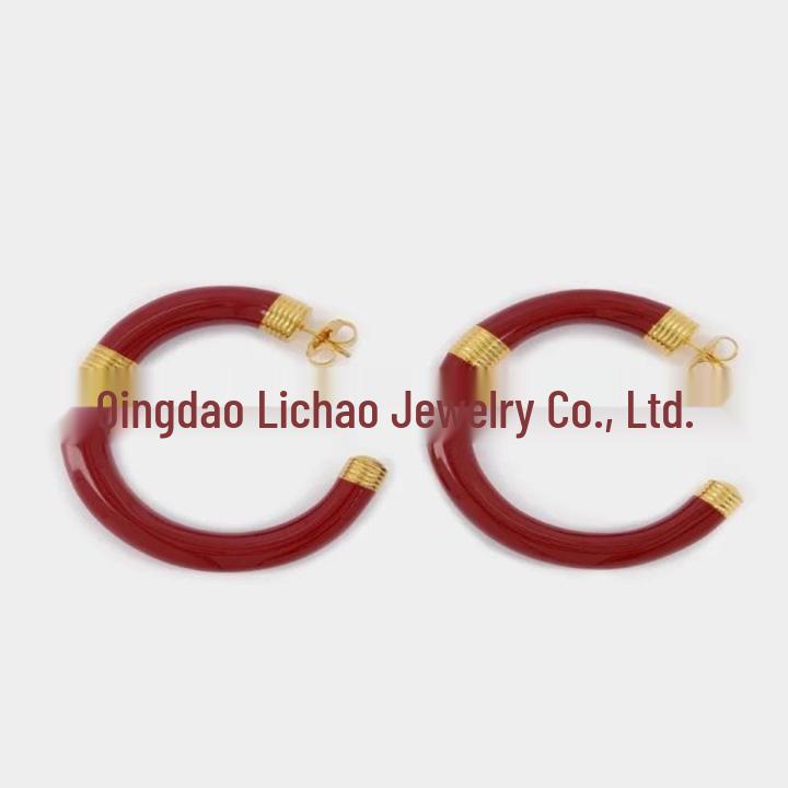 

Красочные французские эмалевые серьги для женщин – Европейский/Американский стиль, Элегантные мини-круги, Ретро шик