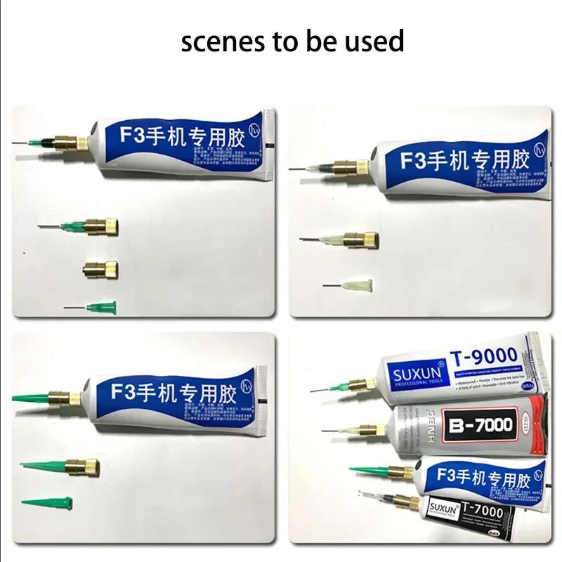 Q9 Glue Needle Adapter with Needle Flux Converter Control Glue Flow Adjust Needle Size Glue Expansion Head for B7000/T7000/T8000